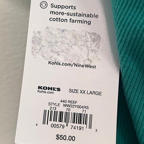 NWT Nine West seafoam green ribbed knit halter dress sz XXL - Picture 9 of 14